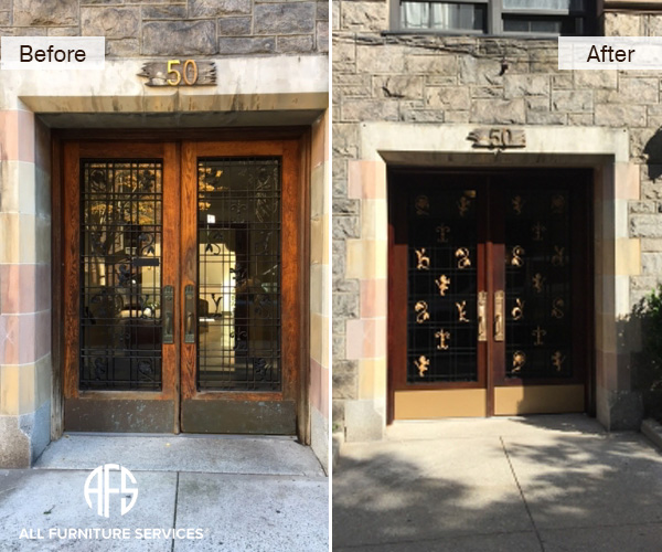 Entrance External Outdoor Building Door Repair Refinishing Restoring